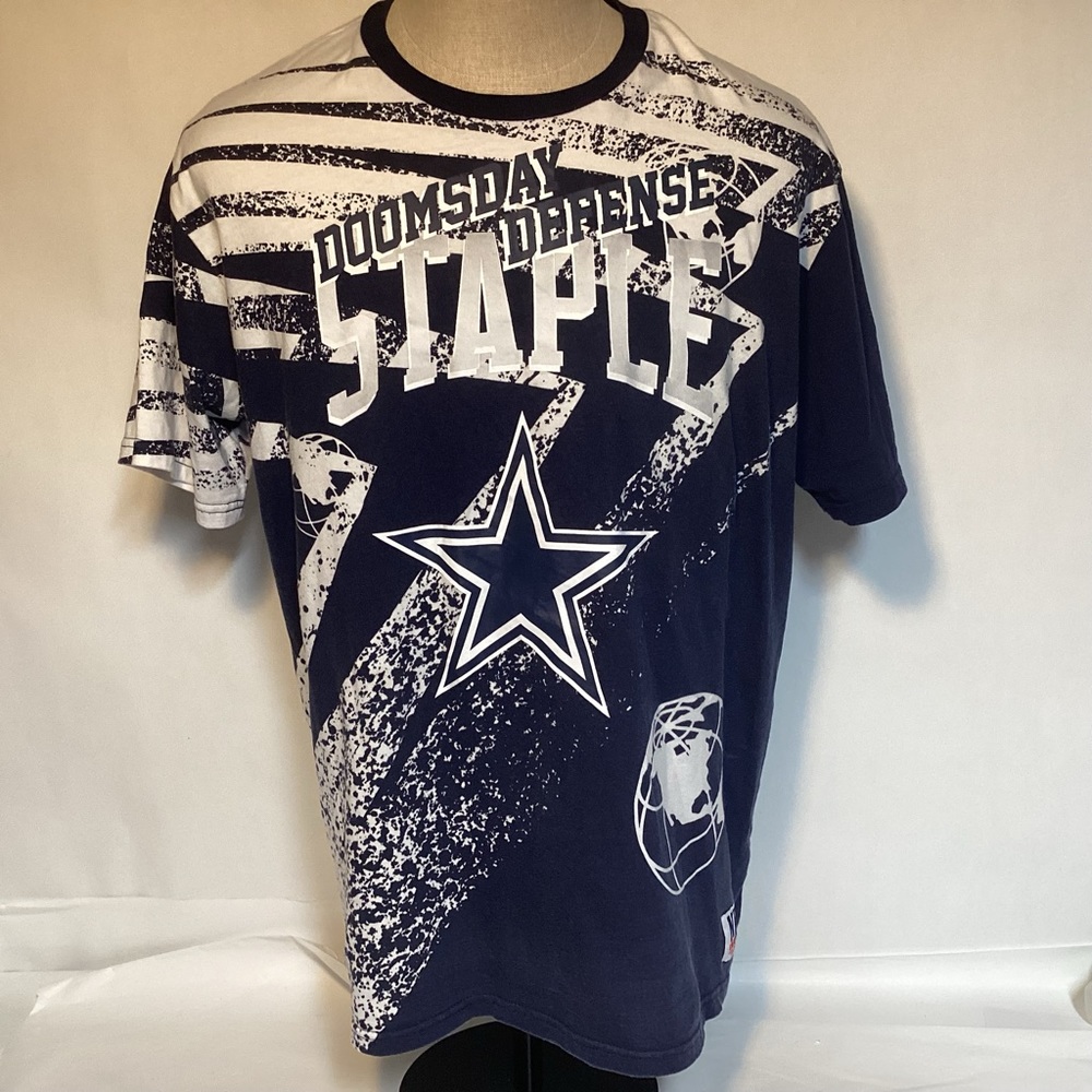 Dallas Cowboys NFL Staple Doomsday defense all over print Mens T-shirt size 2XL